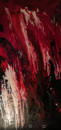 Acrylic pouring 2018, 115 x 75 cm (rot-schwarz-wei&szlig;)